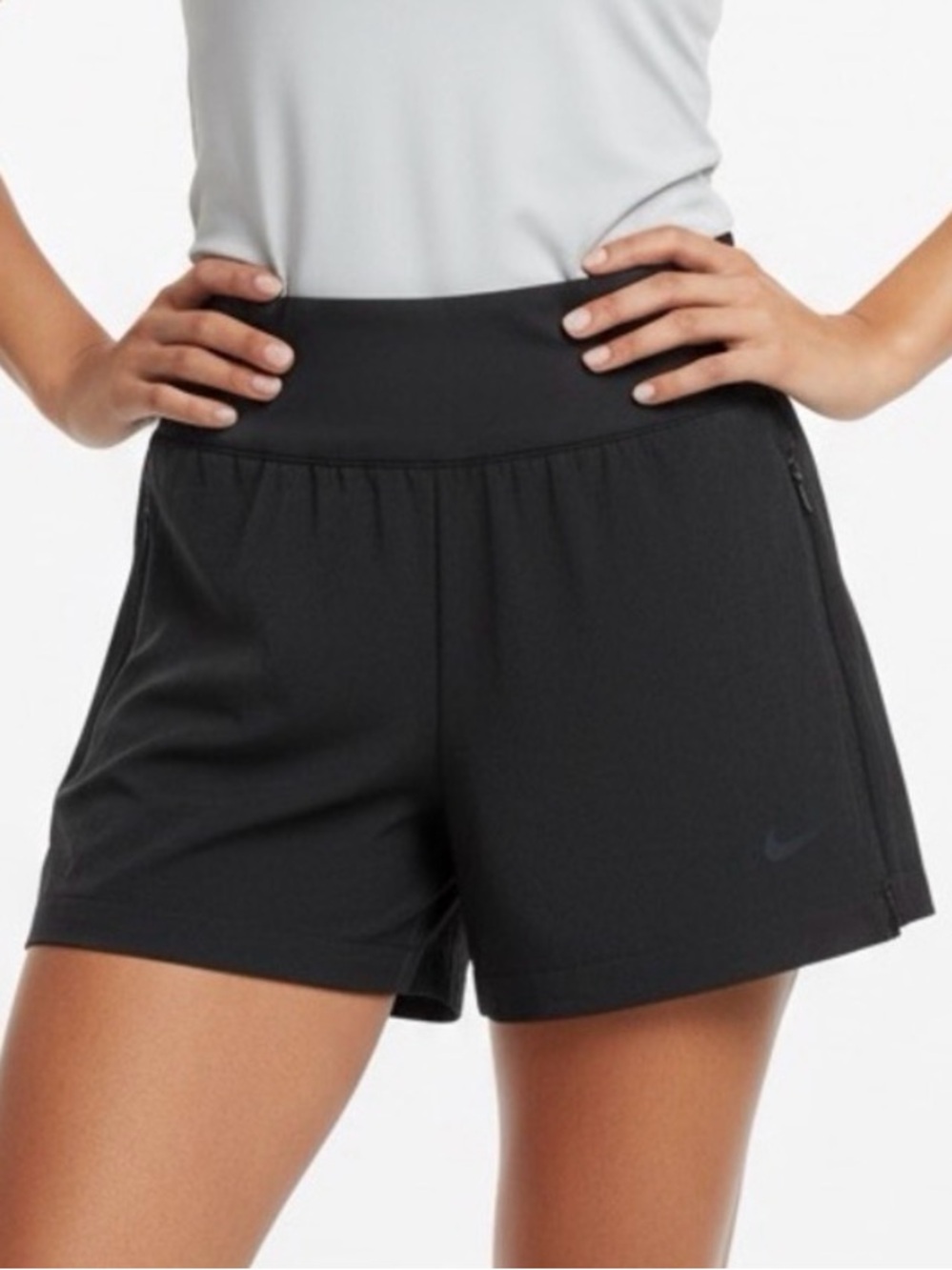 Nike Women's Shorts Team Tech Pack Woven Black Shorts Sz-L. DD14